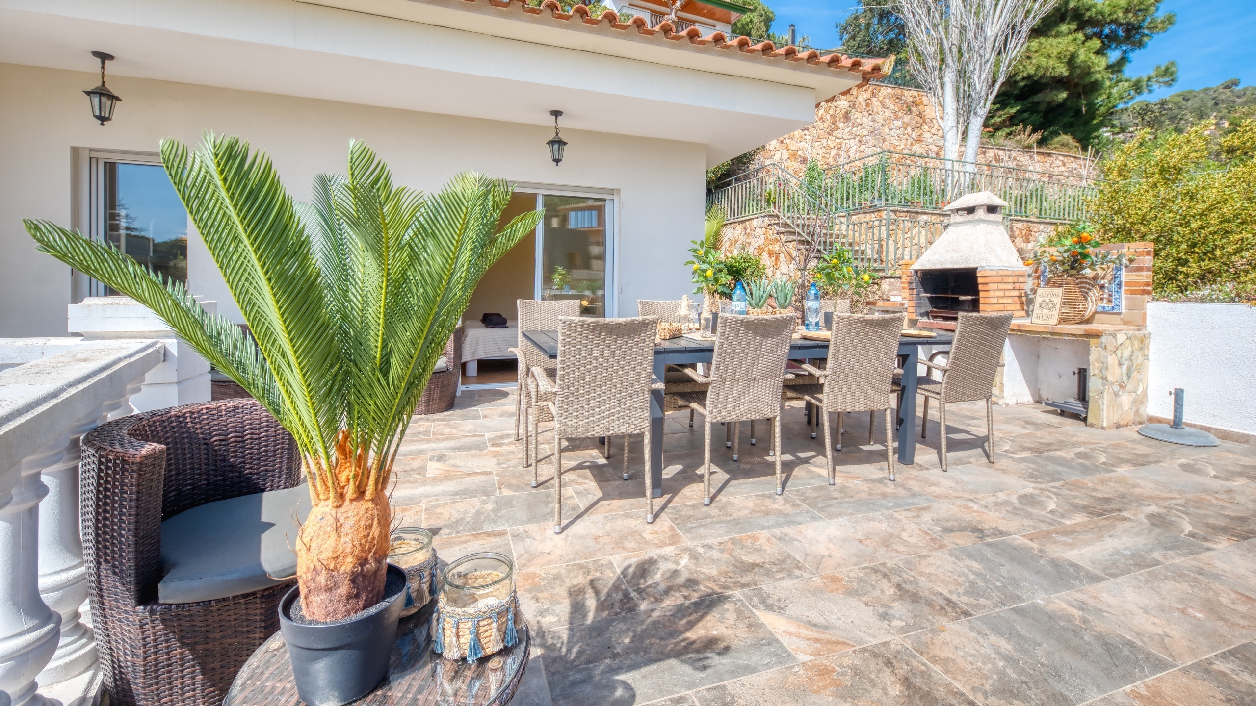 Ferienhäuser Costa Brava Spanien - Villa Donna - Grillplatz