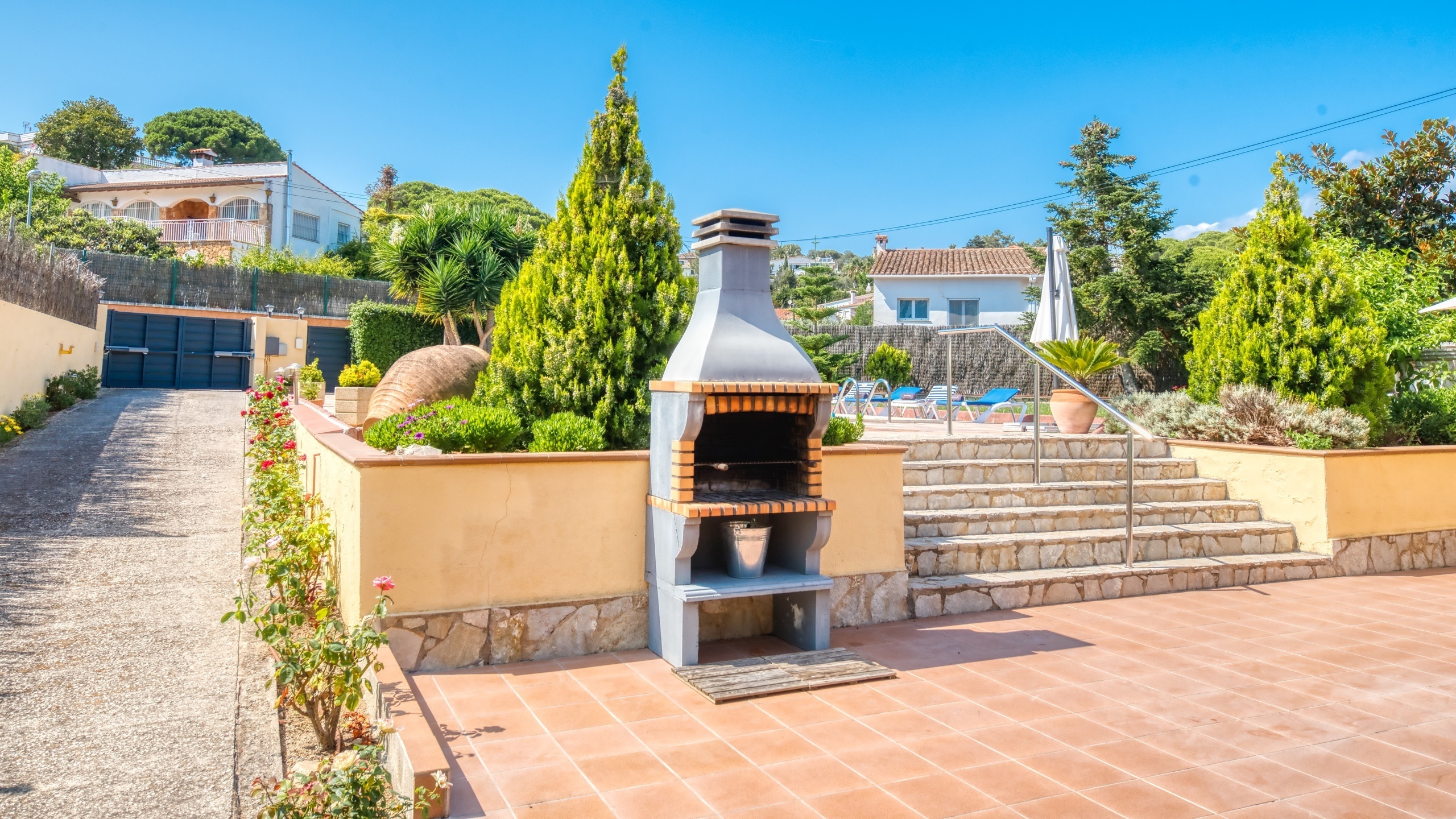 Ferienhäuser Costa Brava Spanien - Villa Miro - Grillplatz