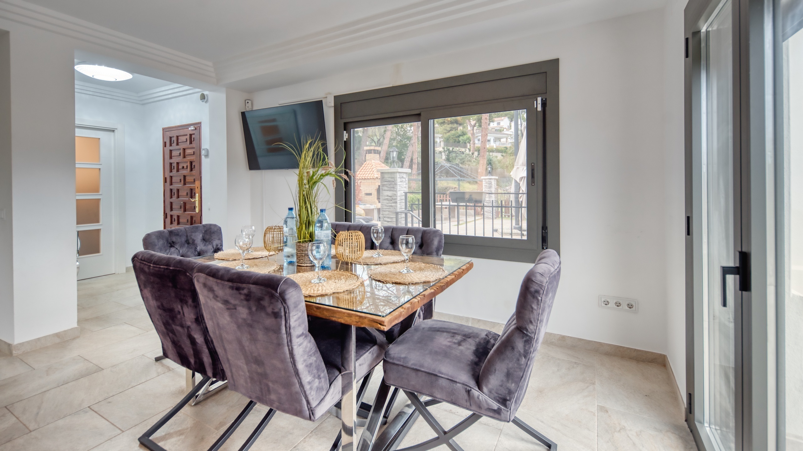 Ferienhäuser Costa Brava Spanien - Villa Palmera - Essecke